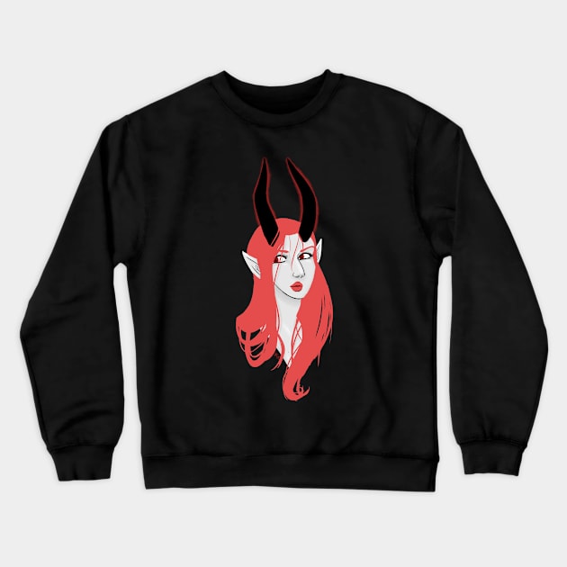 Demon Girl Crewneck Sweatshirt by Kytri